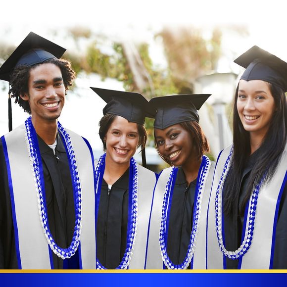 4 Pcs Graduation Leis With Graduation Stole Set 2024 Graduation Sash Ribbon🐹 - Picture 5 of 7